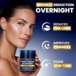 Night Cream for Women Anti Aging - Night Moisturizer for Face with Retinol, Peptides, Niacinamide - Anti-Wrinkle, Firming & Hydrating Skin Care - Fragrance-Free, Non Greasy Overnight Face Cream - Image 2