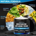 Mens Face Moisturizer Cream - Anti Aging & Wrinkle Repair - After Shave Lotion for Men with Collagen, Retinol, Vitamins E, Jojoba Oil - Age Facial Skin Care - Lightweight Day & Night Cream - 4 oz - Image 3