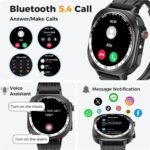 Smart Watch, 2026 AMOLED 1.43" Fitness Smartwatch for Men Women, Bluetooth 5.4 Call, 130+Sports Modes, 60+Days Flashlight, Heart Rate/Sleep Monitor, IP68 Waterproof Activity Tracker for Android iOS - Image 3