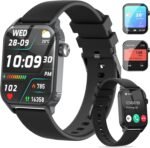 Smart Watch for Men, 120 Sports Modes Smartwatch with 1.83" HD, Alexa Built-in, Heart Rate/Sleep Monitor, IP67 Waterproof, Bluetooth Call & Music Control Fitness Watch for iPhone/Android (Jet Black)