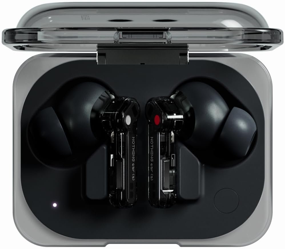 51VDYCFi-KL._AC_SL1000_.jpg Nothing Ear (a) Wireless Earbuds, 45dB Hybrid Noise Cancelling Earbuds, Hi-Res Audio, Advanced Equaliser, Dual Connect, 6 Mics, 42.5H Playtime Ear Buds Wireless Bluetooth, Black - Image 1