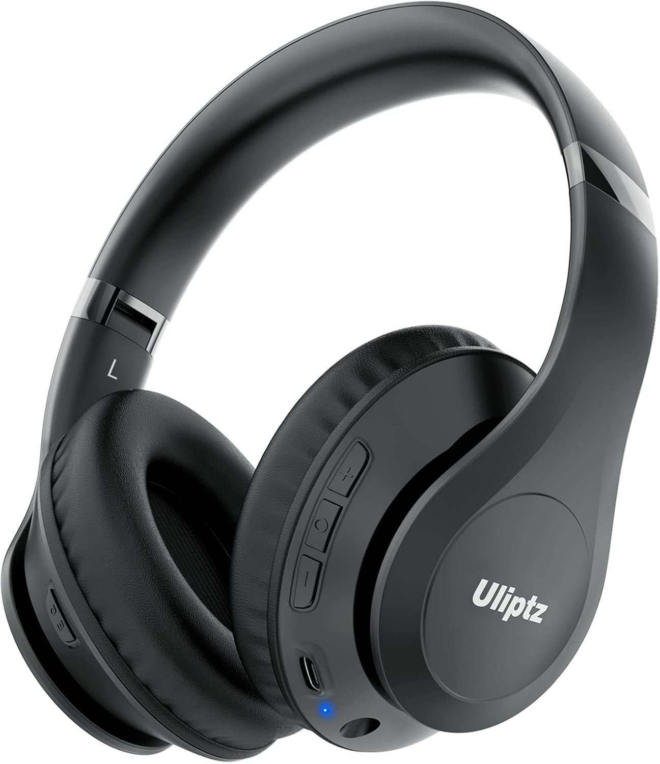 61-ZTbzw6oL._AC_SL1500_.jpg Uliptz Wireless Bluetooth Headphones, 65H Playtime, 6 EQ Sound Modes, HiFi Stereo Over Ear Headphones with Microphone, Foldable Lightweight Bluetooth 6.0 Headset for Travel/Office/Cellphone/PC - Image 1
