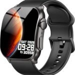 Smart Watch, 2.01" AMOLED Curved Touchscreen Fitness Watch for Men Women, IP68 Waterproof, 24/7 Heart Rate/Sleep Monitor, Fitness Tracker with Pedometer, 120+ Sports Modes, Smartwatch for Android iOS