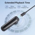 Bluetooth Headset Wireless Earpiece HD Hands Free Headphones with Microphone Lightweight Single Ear Earphones with Mute for iPhone Samsung Android Cell Phone PC Laptop TV Work Office Driving Business - Image 2