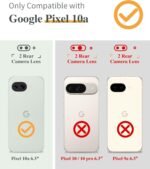 GVIEWIN for Google Pixel 10a Case with Screen Protector, [Military Grade Drop Protection] Non Yellowing Clear Floral Slim Phone Cover for Women 2026 6.3"(Vibrant Spring) - Image 2
