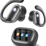 jaddsa Wireless Earbuds, Bluetooth 5.4 Sport Headphones with Smart Charging Case, ENC Noise Cancelling, Ear Buds with IPX7 Waterproof & Bass Stereo Sound for iOS, Android – Jet Black