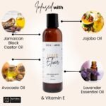 BASK & LATHER Elixir Hair Strengthening Oil, Jamaican Black Castor Oil, For Volume, Thickness, Detangle, De Frizz, Conditions New Hair Growth, 4 fl oz - Image 4