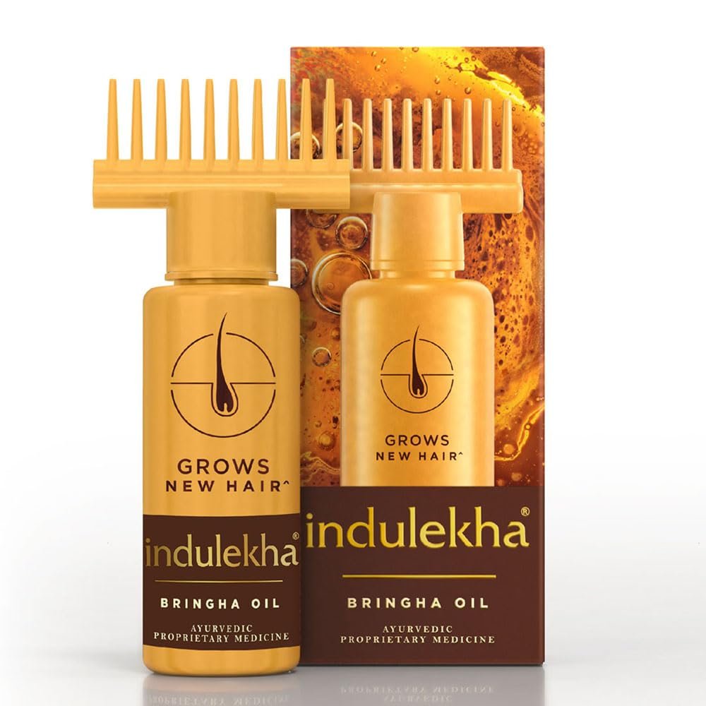 61IxF1ljJHL._SL1000_.jpg Indulekha Bringha Hair Oil Selfie Bottle, 100Ml - Image 1