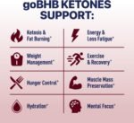 Real Ketones BHB Exogenous Ketones Energy Powder Sugar Free Electrolyte Powder with 4 Main Fasting Electrolytes & Hydrating Patented BHB Ketones for Energy & Focus (Black Cherry, 30 Servings) - Image 4