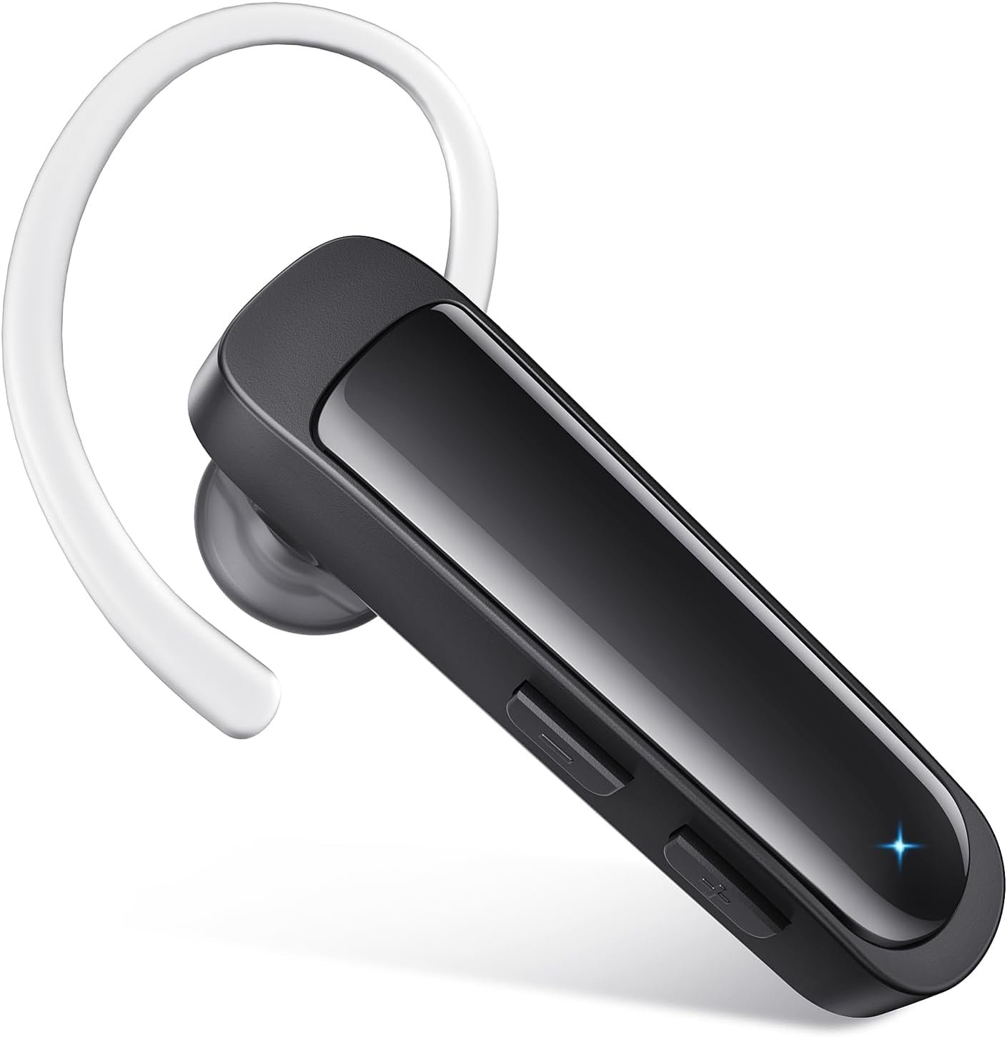61JwczWmybL._AC_SL1452_.jpg Bluetooth Headset Wireless Earpiece HD Hands Free Headphones with Microphone Lightweight Single Ear Earphones with Mute for iPhone Samsung Android Cell Phone PC Laptop TV Work Office Driving Business - Image 1