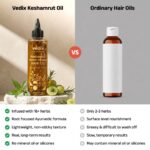 Vedix Keshamrut Herbs Infused Ayurvedic Hair Oil With Bhringraj, Amla & Rosemary I Control Hair Fall & Boost Hair Growth I 16+ Whole Herbs, Leaves & Flowers I No Mineral Oils & Chemicals (200ml) - Image 7