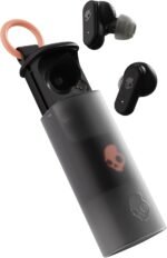 Skullcandy Dime Evo Wireless Earbuds, Bluetooth Headphones, Noise Isolating Fit, Up to 36 Hours Battery, Microphone for iPhone Android, Easy Carry with Clip-Anywhere Case - True Black