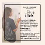 BASK & LATHER Elixir Hair Strengthening Oil, Jamaican Black Castor Oil, For Volume, Thickness, Detangle, De Frizz, Conditions New Hair Growth, 4 fl oz - Image 2