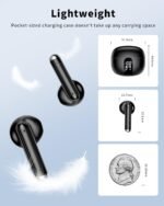 XIAOWTEK Wireless Earbuds, 2026 Bluetooth 5.4 Headphones Bass Stereo Ear Buds with Noise Cancelling Mic, LED Display in Ear Earphones 50H Playtime Ear Buds, IP7 Waterproof for Laptop Pad Phones Black - Image 6