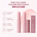 PDRN Pink Collagen Volume Multi Balm Stick, Collagen Wrinkle Stick Face & Body Balm, Volumizing Hydrating Firming for Under-Eyes, Neck, Forehead, Smile Lines (2 Pack) - Image 8