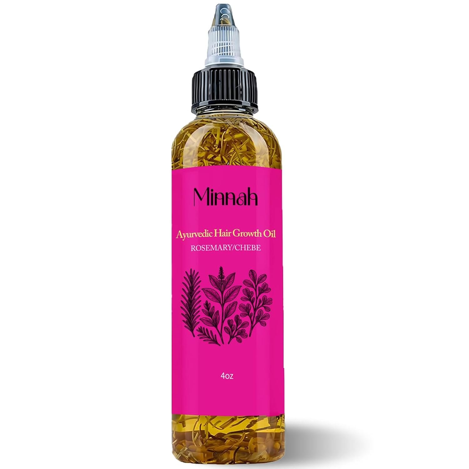 61yPbwDXtL._SL1500_.jpg Minnah Hair Growth Oil, Extra Strength Rosemary Fenugreek Castor Oil, Natural Herbal Scalps Hair Care, Aceite de Romero para el Cabello (1 PCS) - Image 1