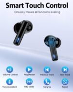 ZIUTY Wireless Earbuds Bluetooth Headphones, Ear Buds with Touch Screen, ANC ENC Noise Cancelling Transparency Mode, 40H Stereo Deep Bass, IPX7 Waterproof, Clear Calls, 5 EQ for iOS Android, Coal - Image 9
