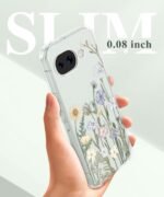 GVIEWIN for Google Pixel 10a Case with Screen Protector, [Military Grade Drop Protection] Non Yellowing Clear Floral Slim Phone Cover for Women 2026 6.3"(Vibrant Spring) - Image 6