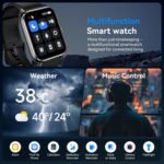 Smart Watches for Men Women with Alexa Built-in, Bluetooth Call, 1.85" HD Touchscreen, 120+ Sport Modes, IP68 Waterproof, 7-Day Battery, 24/7 Heart Rate & Sleep Monitor for Android iPhone (Black) - Image 7