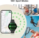 Smart Watch for Men Women(Answer/Make Calls), Smartwatch Built-in AI Voice, 1.27" HD Fitness Tracker with Heart Rate/Sleep/Step/SpO2 Monitor, 100+ Sports Modes, IP68 Waterproof Watch for Android iOS - Image 5