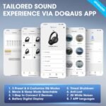 DOQAUS Bluetooth Headphones Over Ear Wireless, 90H Playtime, BT 5.4, 9 EQ Modes via App, Movie & Sleep Mode, HiFi Deep Bass, Memory Foam for Travel, Gym, Phone, PC Stocking Stuffers - Image 5