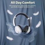 Earbay Wireless Headset with Mic for Work, 6.0 Bluetooth Headset with AI ENC Mic(Noise Cancelling & Flip Mute), 2.4Ghz/USB Dongle Wireless Headphones for Office/PC/Call Center/Computer/Laptop/Teams - Image 7