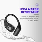 Raycon Essential Open Ear Earbuds – Open Ear Headphones, Earbuds Wireless Bluetooth, Sweat & Water-Resistant Earphones, Running Headphones with Ultra-Lightweight Design, 36 Hours Battery Life (Black) - Image 8