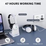 Earbay Wireless Headset with Mic for Work, 6.0 Bluetooth Headset with AI ENC Mic(Noise Cancelling & Flip Mute), 2.4Ghz/USB Dongle Wireless Headphones for Office/PC/Call Center/Computer/Laptop/Teams - Image 6