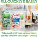 XPRS Nutra Size 0 Empty Capsules - 100 Clear Count Empty Vegan Capsules - Vegetarian Pill - DIY Vegetable Capsule Filling -Veggie Pills for Do-It-Yourself Supplements - Image 2