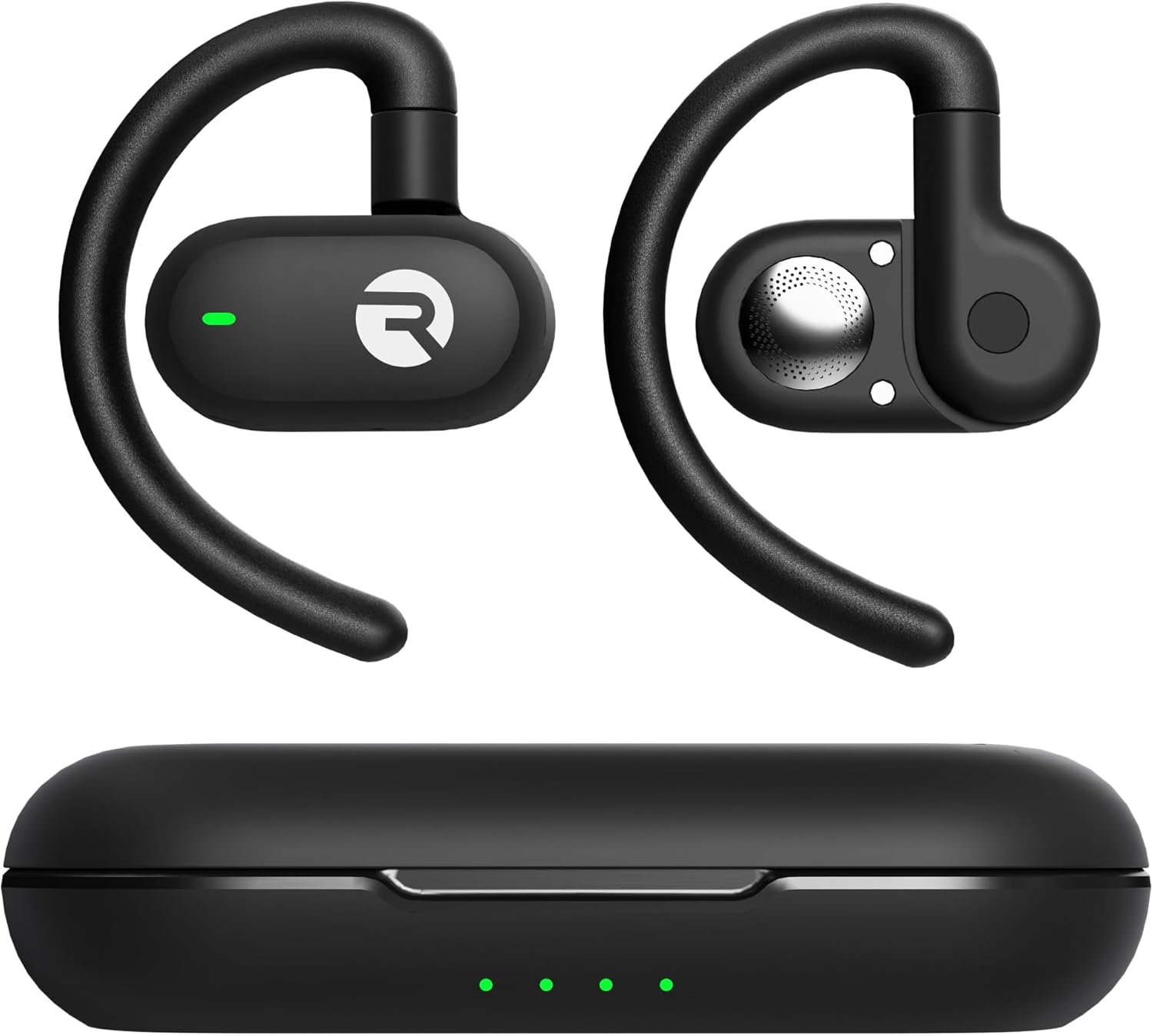 717B6iP7twL._AC_SL1500_.jpg Raycon Fitness Open Ear Earbuds – Open Ear Headphones, Earbuds Wireless Bluetooth, Running Headphones, Sweat & Water-Resistant Earphones, 40 Hours Battery Life (Black) - Image 1