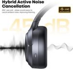 Hybrid Active Noise Cancelling Headphones 120H Long Playtime, 6 ENC Mic, Wireless Over-Ear Bluetooth 6.0 Headphones, Hi-Res Audio, Memory Foam Earcup, Transparency Mode ANC Headphone for Travel Office - Image 3