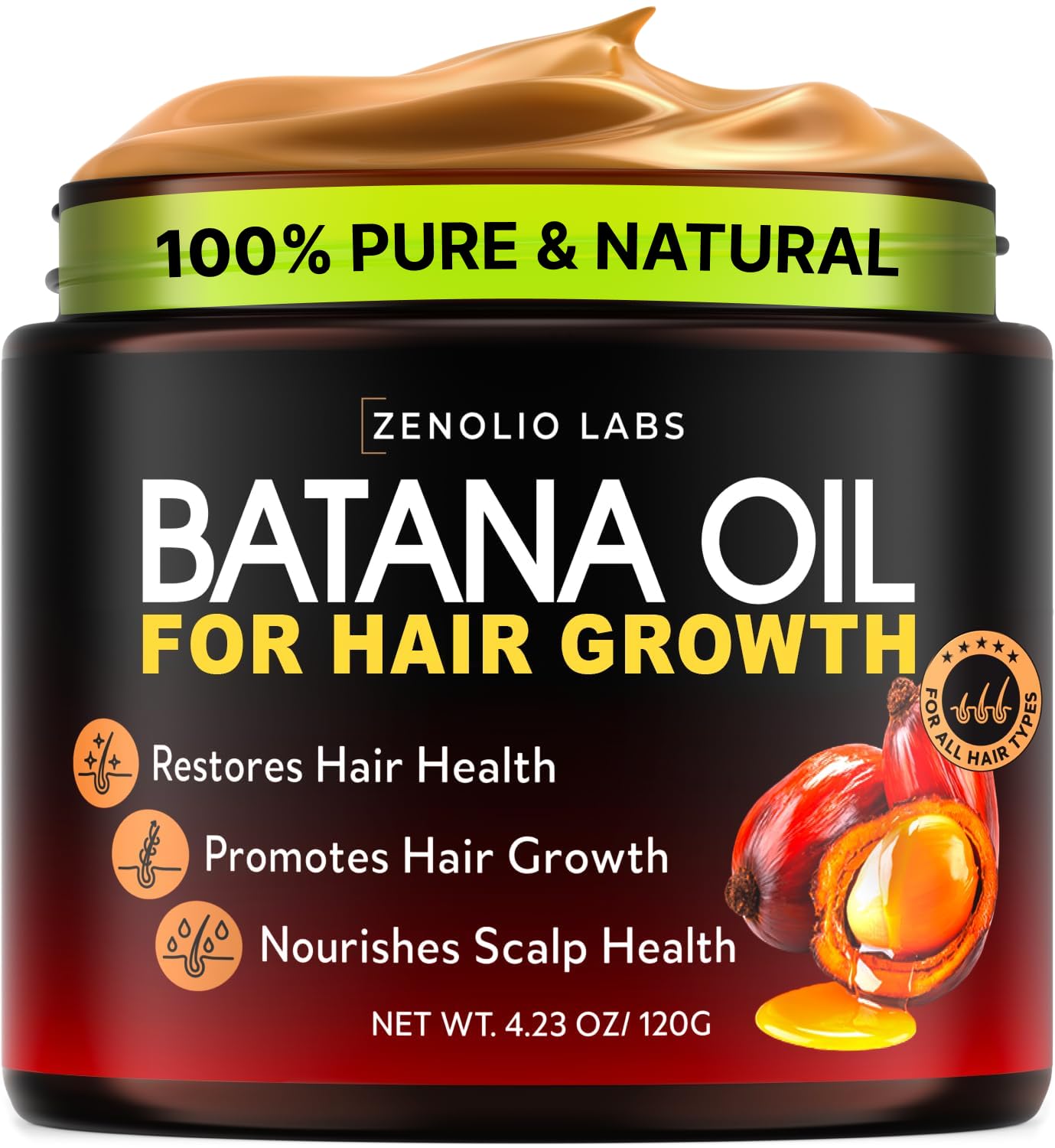 717Vu185jML._SL1500_.jpg Batana Oil for Hair Growth - 100% Pure & Unrefined - Raw Natural Dr. Sebi Botana Oil - Scalp Health, Strengthens, Thickens & Hydrates - Repairs Split Ends - Prevents Hair Loss for Men & Women - Image 1