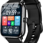 Smart Watches for Men Women with Alexa Built-in, Bluetooth Call, 1.85" HD Touchscreen, 120+ Sport Modes, IP68 Waterproof, 7-Day Battery, 24/7 Heart Rate & Sleep Monitor for Android iPhone (Black)