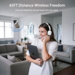 Earbay Wireless Headset with Mic for Work, 6.0 Bluetooth Headset with AI ENC Mic(Noise Cancelling & Flip Mute), 2.4Ghz/USB Dongle Wireless Headphones for Office/PC/Call Center/Computer/Laptop/Teams - Image 5