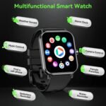 Smart Watch for Men - 1.85"HD 2026 Upgraded Fitness Tracker Bluetooth Call and text Smartwatch with 7 Day Battery 5 ATM Waterproof Heart Rate Sleep Monitor 130+ Sport Modes for Android & iOS (Black) - Image 8