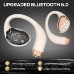 Monster Open Ear AC520 Headphones, Bluetooth 6.0 Wireless Earbuds with HiFi Sound, Open Ear Earbuds with 24H Playtime, Unique Handbag Design, ENC Clear Call, IPX6 Resistance（White） - Image 7
