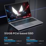 OTVOC Laptop 15.6 inch Windows 11, VocBook 15, Celeron N5100, 16GB RAM, 512GB PCIE NvMe SSD, 4TB Expansion, 15.6" FHD IPS, 2.0MP, 2.4G+5G WiFi, Bluetooth 5.0, Type-C, HDMI, RJ45, HDD, Silver - Image 4