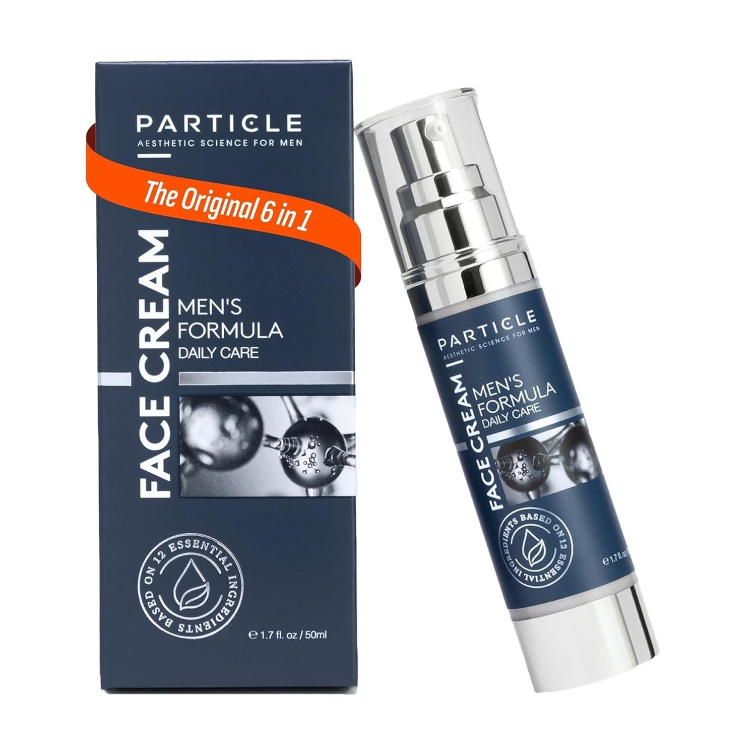 71DgcpGRAsL._SL1500_.jpg Particle 6-in-1 Face Cream for Men, Men’s Daily Hydrating Moisturizer with Vitamin C, Jojoba Oil, Vitamin E & Hyaluronic Acid, Skin Care Routine, Healthy Skin Support, Pack of 1, 1.7 FL OZ - Image 1