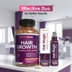Hair Magic™ Hair Growth Serum Roll On- Multi-Peptides + Rosemary Oil for Hair Growth, Density, Beard, Eyebrows & Scalp Serum Treatment For Women & Men with Saw Palmetto - Suero Para El Cabello - Image 9