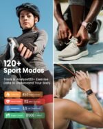 Smart Watch for Women for iPhone Android: 1.85"Smartwatch with Make/Answer Call Sleep Heart Rate SpO2 Blood Pressure Monitor IP68 Waterproof 120+Sport Mode Fitness Tracker 1000mAh Battery 2Bands Pink - Image 4
