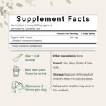 Organic Milk Thistle Tea Powder, 3.5 ounces | Up to 400 Servings | Premium Milk Thistle Liver Detox Supplement | Contains 80% Active Silymarin | Non-GMO, Vegan Friendly, Eco-Friendly Recyclable Bags - Image 2