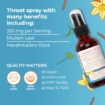 MARYRUTH'S USDA Organic Throat Spray with Mullein Leaf | Marshmallow Root & Licorice Root & Thyme Leaf | Vanilla | 4 Herbal Blend | Non-GMO | Vegan | Gluten Free | 1 Fl Oz | Up to 100 Servings - Image 4