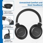 KVIDIO Active Noise Cancelling Headphones, 70 Hours Playtime Bluetooth Headphones Wireless with Microphone, Transparency Mode, Deep Bass and Hi-Fi Stereo Sound Over Ear for Travel Office - Image 6