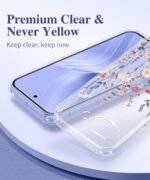 GVIEWIN for Google Pixel 10a Case with Screen Protector, [Military Grade Drop Protection] Non Yellowing Clear Floral Slim Phone Cover for Women 2026 6.3"(Floratopia/Colorful) - Image 3