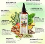 Premium Hair Growth Oil Organic100% Pure Batana Oil for Hair Growth Castor, Rosemary, pumpkin Blend Infused with Biotin, Keratin & Vitamin E Premium Scalp Treatment - Image 5