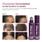 Hair Magic™ Hair Growth Serum Roll On- Multi-Peptides + Rosemary Oil for Hair Growth, Density, Beard, Eyebrows & Scalp Serum Treatment For Women & Men with Saw Palmetto - Suero Para El Cabello - Image 3