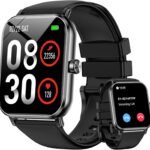 Smart Watch for Men - 1.85"HD 2026 Upgraded Fitness Tracker Bluetooth Call and text Smartwatch with 7 Day Battery 5 ATM Waterproof Heart Rate Sleep Monitor 130+ Sport Modes for Android & iOS (Black)