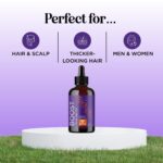 Volumizing Rosemary Hair Oil Serum - Moisturizing Scalp and Hair Oil for Men & Women Infused with Amla Black Castor Pumpkin Argan & Jojoba - Lightweight Hydrating Vegan & Color Safe (Citrus Scent) - Image 2