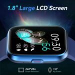 Fitpolo Smart Watches for Men/Women, 1.8'' Alexa Built-in Fitness Tracker Watch with Bluetooth Calls, IP68 Waterproof, Heart Rate/Sleep/SpO2/Stress Monitor, 110 Sport Modes for Android & iPhone - Image 2