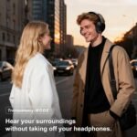 Hybrid Active Noise Cancelling Headphones, Bluetooth 6.0 Over Ear Headphones, 120H Battery Fast Charging, Hi-Res Audio, Transparency Mode, Deep Bass, Memory Foam Comfort Fit for Travel Office Home - Image 4